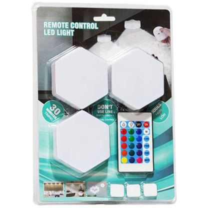 Set 3 luces lampara led hexagonales